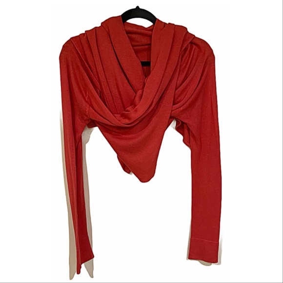 PARALLEL Cardigan Red Stunning Long Sleeve Open Cardigan Size S - Picture 4 of 8